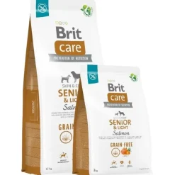 Brit Care Dog Grain-Free Senior & Light, Salmon | Tørfoder