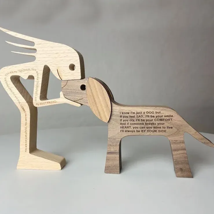 Dog Love træfigur sæt | M. Tekst
