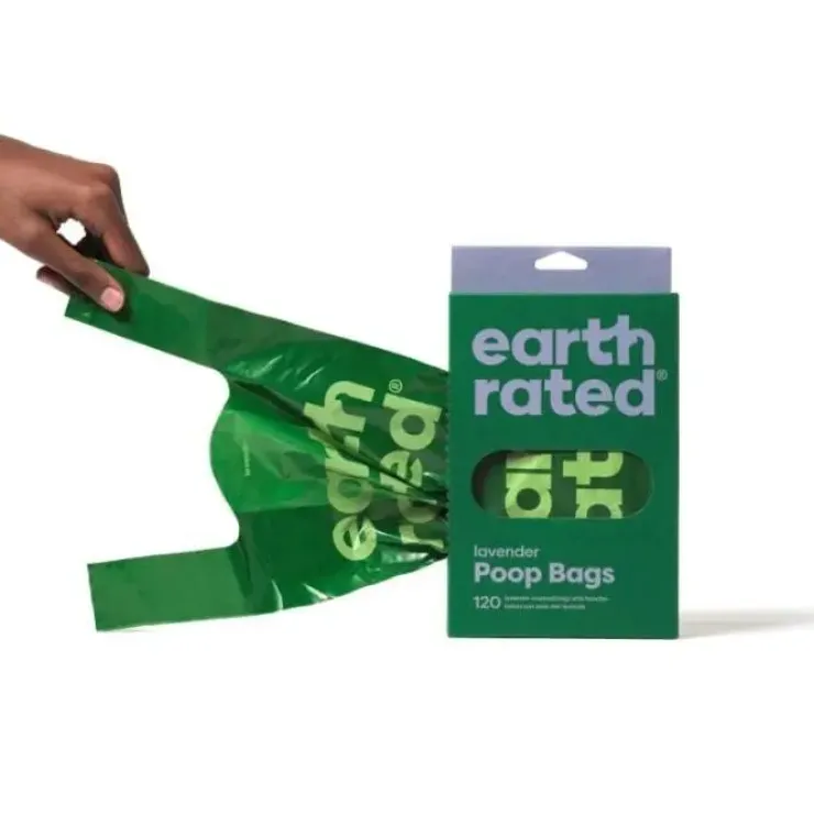 Earth Rated Miljøvenlige pølleposer m. håndtag, 120stk