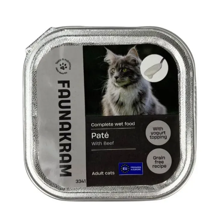 Faunakram Cat Paté with Beef Yogurt Topping | 100g