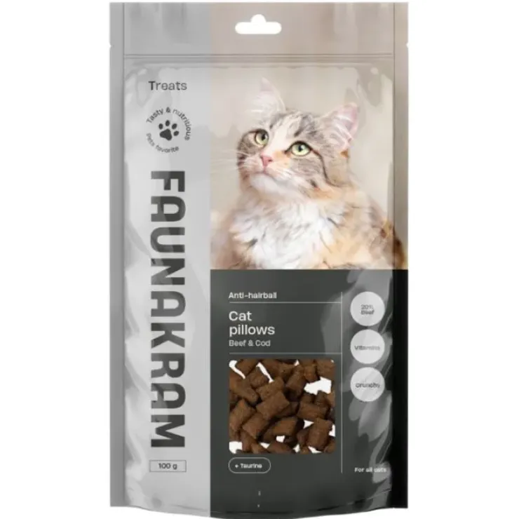 Faunakram Cat Pillows with Beef & Cod | 100g