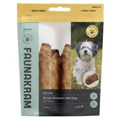 Faunakram Chicken Sausage in Rawhide Roll, Small Dog | 300g