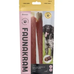 Faunakram Filled Rawhide Roll w. Duck Paste 300g | 2 stk