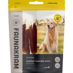 Faunakram Lamb Coated Rawhide Sticks | 300g