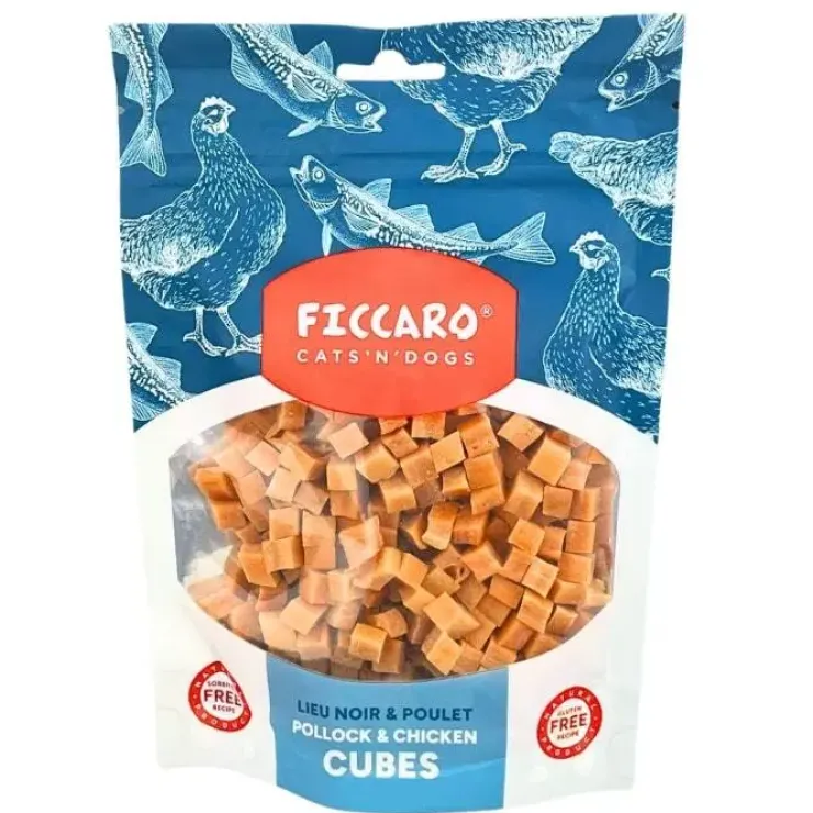 Ficcaro Pollock & Chicken Cubes | 100g