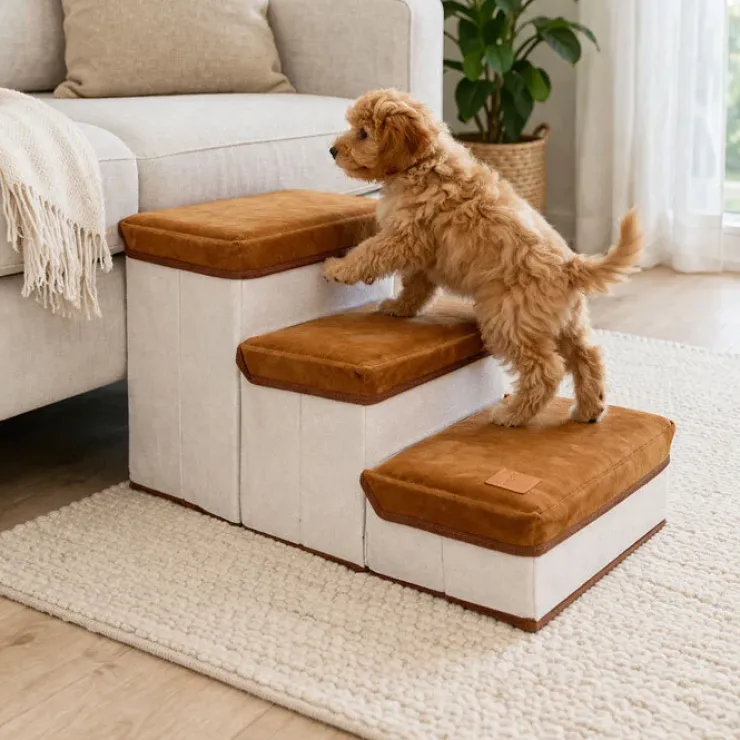 Foldbar hundetrappe med opbevaring