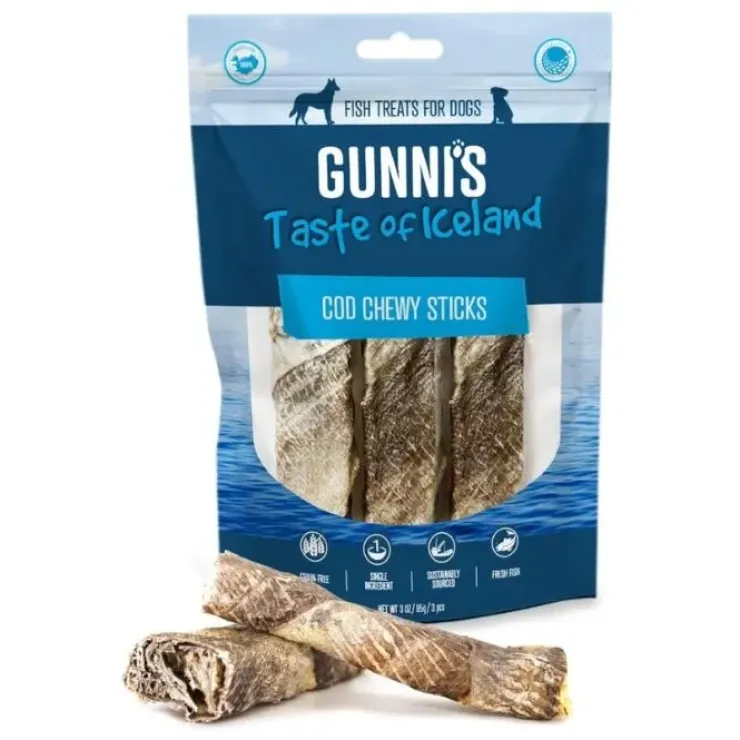Gunnis Tyggepinde med Torsk | 3 stk