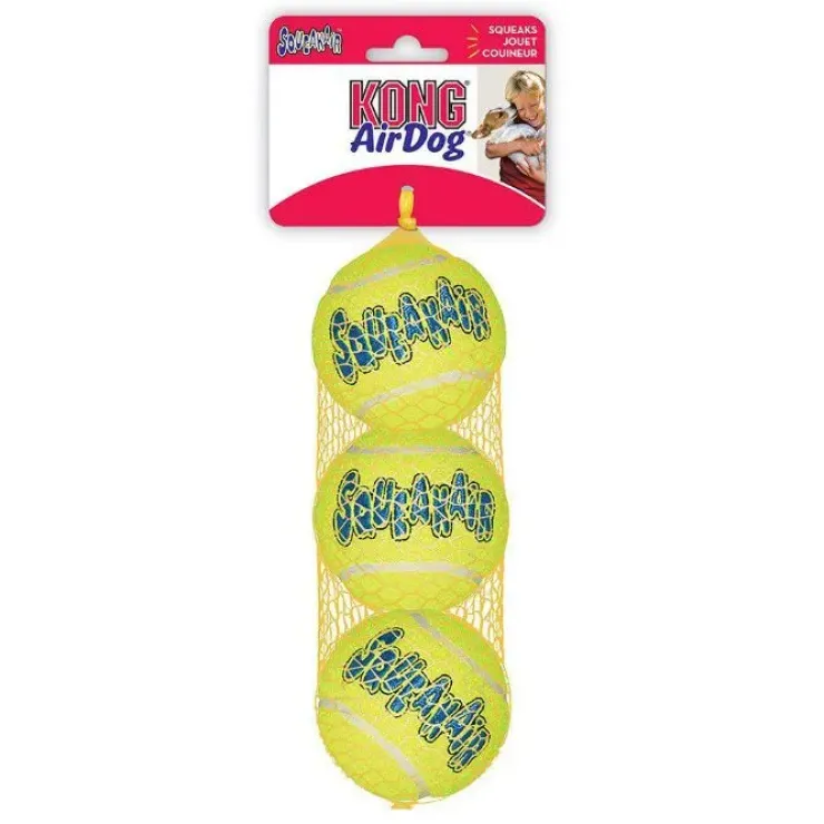 KONG AirDog Squeaker Tennisbold S | 3 stk.