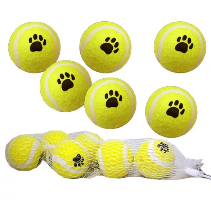 Mini tennisbolde | Net med 6 stk.