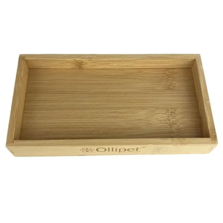 Ollipet firkantet Mini bambusholder | dobbelt OUTLET