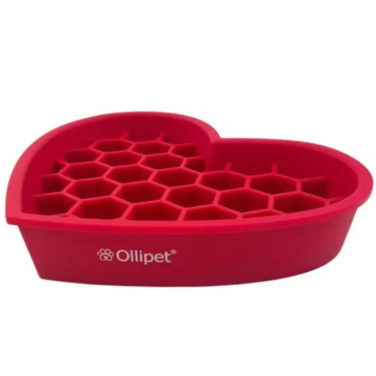 Ollipet hjerte slowfeeder slikkeskål | 22 cm