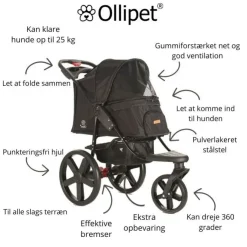 Ollipet Hundeklapvogn Lucca | Terrængående