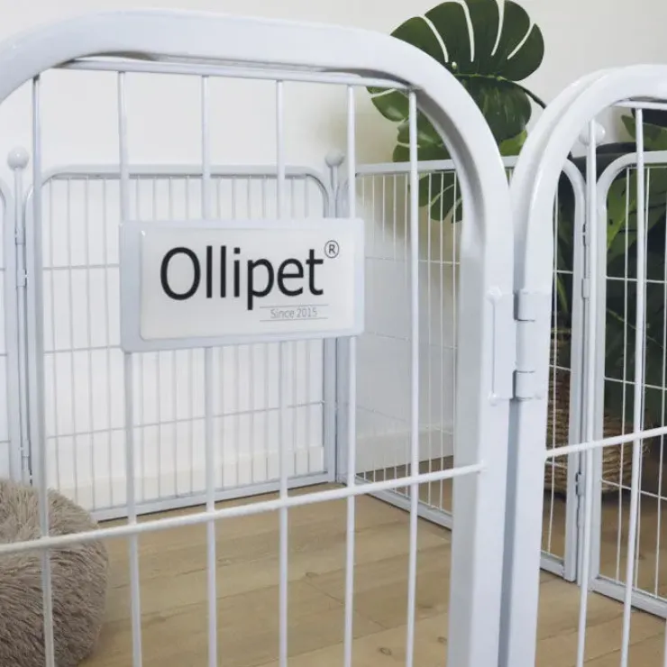 Ollipet hvalpegård m. stokke og gulvbeskytter | 100cm. Høj