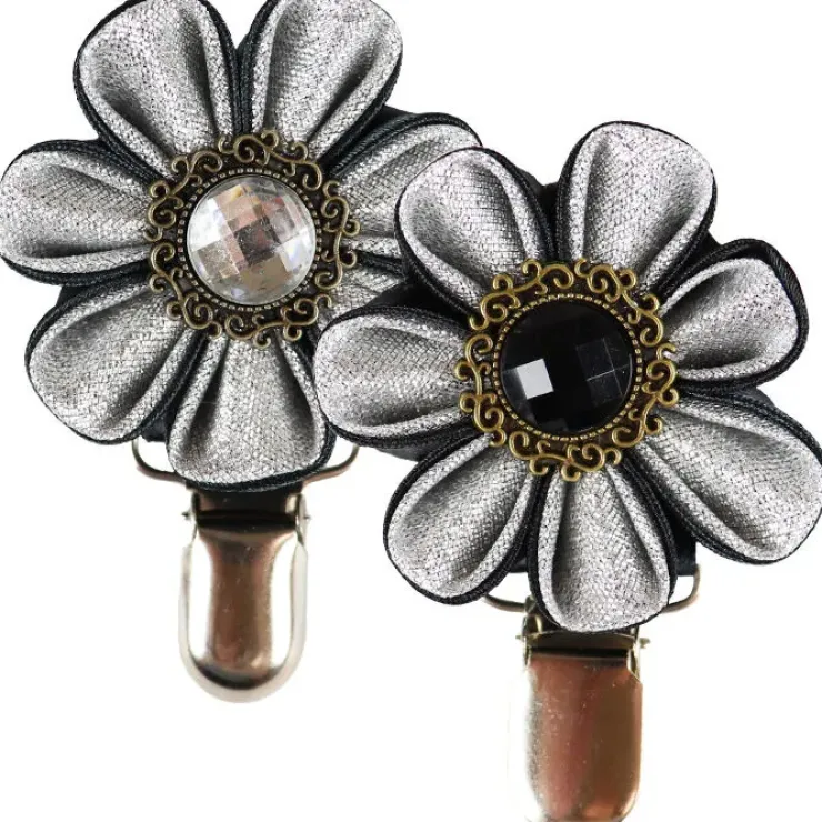 Ollipet Nummerclips | Sølv Blomst