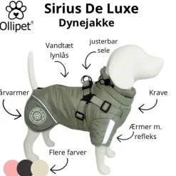 Ollipet Sirius DeLuxe Dynejakke Sand | OUTLET