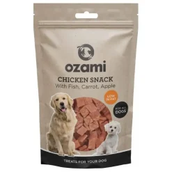 Ozami Chicken snack m. fisk, gulerod og æble | 100g
