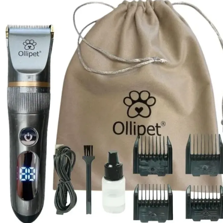 Pakketilbud | Ollipet Cool Clipper Klippemaskine m. Velour pose