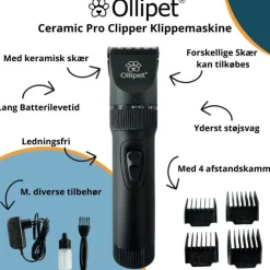Pakketilbud | Ollipet Hundetrimmer Pakke | Ceramic Pro og Poteklippemaskine 2i1