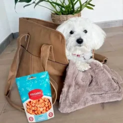 Pakketilbud | Ollipet Nice Hundetaske m. Luksus tæppe og Ficcaro Godbidder