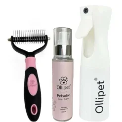 Pakketilbud | Ollipet Pelsolie, Fimi Spray og Ollipet Strigle med ståltænder sæt