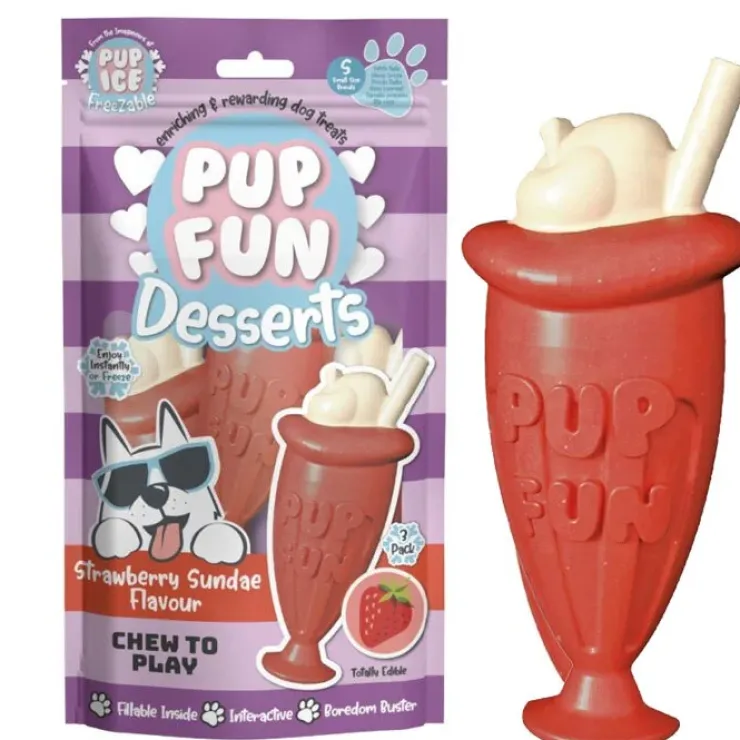 Pup Fun Dessert | Jordbær Sunday 3stk.
