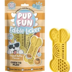 Pup Fun Spiselig slikkeplade | Peanut 3stk.
