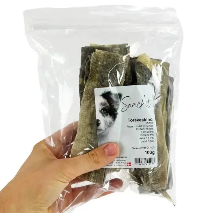 Snack'it Torskeskind Sticks | 100g