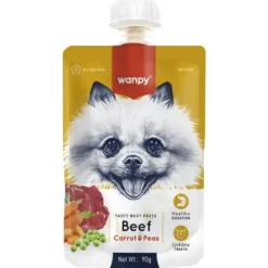 Wanpy Tasty Meat Beef, Carrot & Pea |Vådfoder 90g