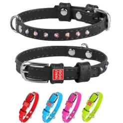 WauDog Glamour Halsbånd m. Sten | OUTLET