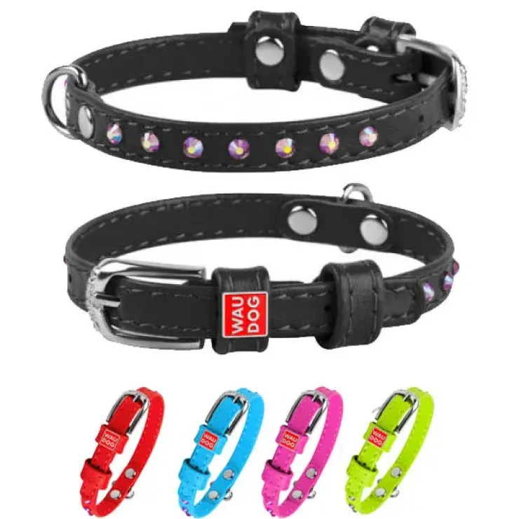 WauDog Glamour Halsbånd m. Sten | OUTLET